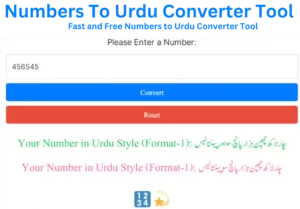 Numbers To Urdu Converter