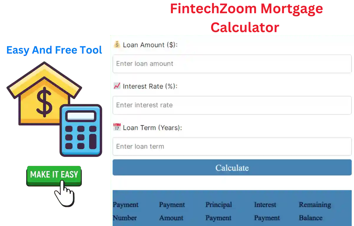 Fintechzoom Simple Mortgage Calculator