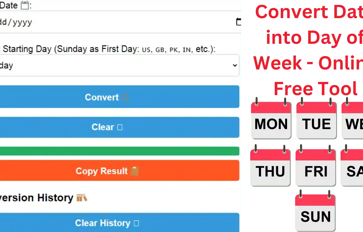 Convert Date into Day of Week