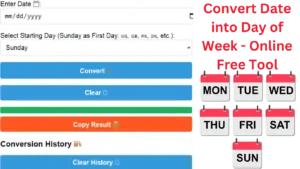 Convert Date into Day of Week