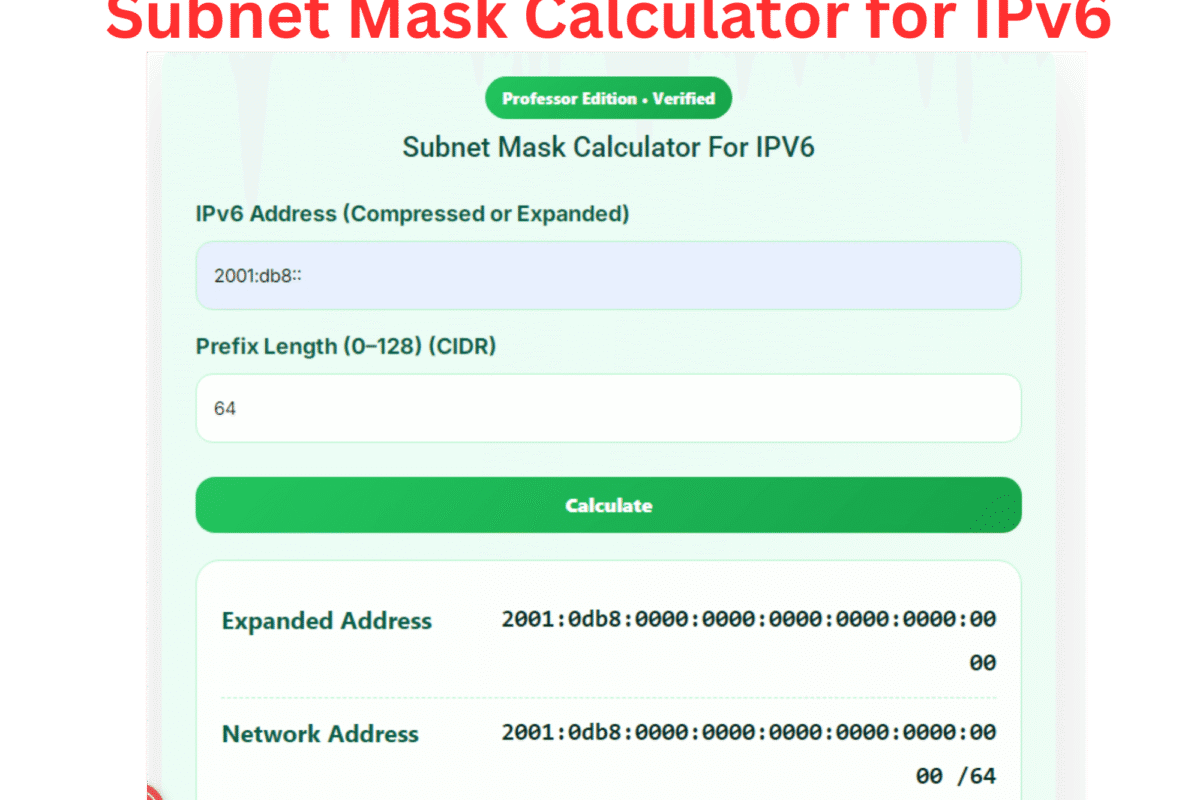 subnet mask calculator for ipv6