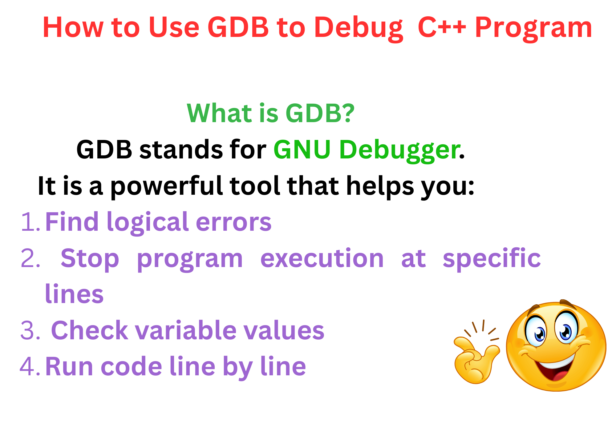 How to Use GDB to Debug a C++ Program