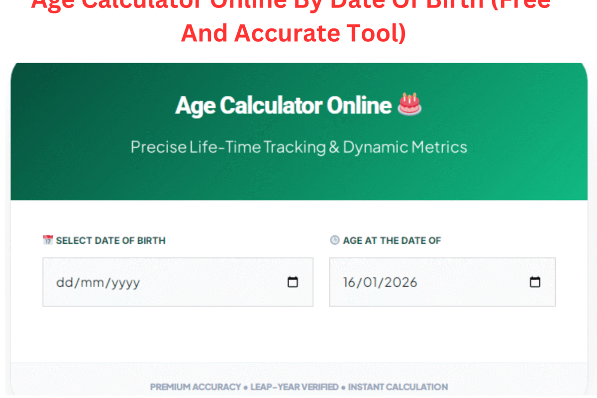 Age Calculator Online By Date Of Birth