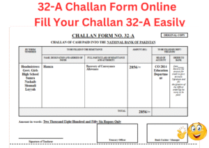32-A Challan Form Online
