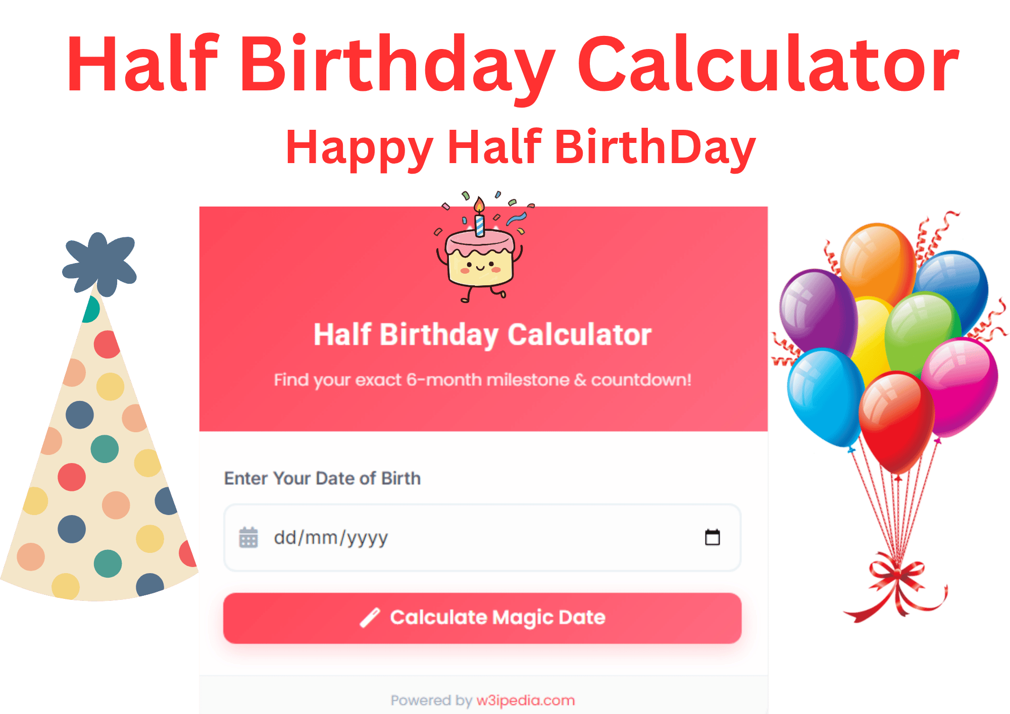 half birthday calculator
