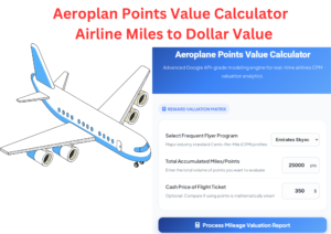 Aeroplan Points Value Calculator