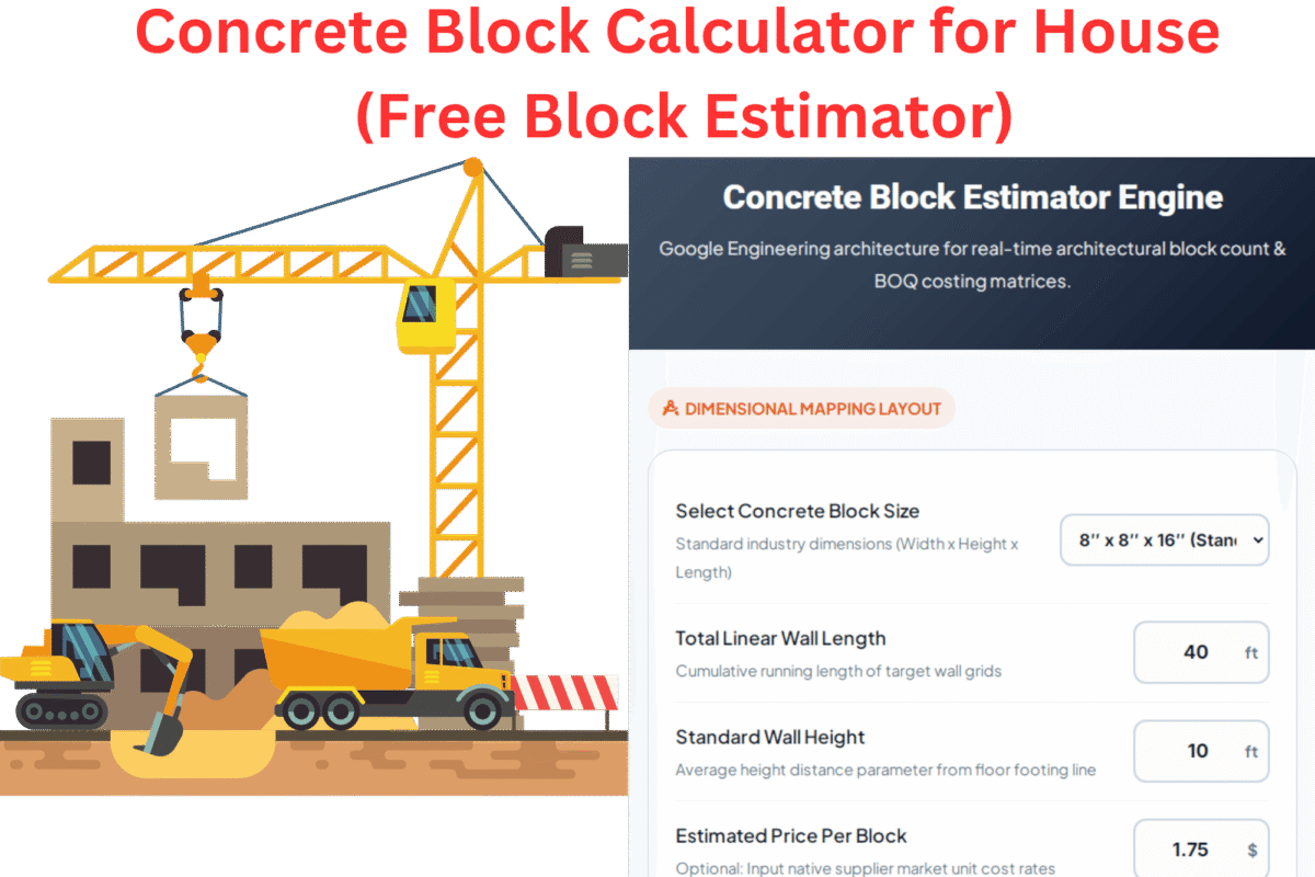 Concrete Block Calculator For House