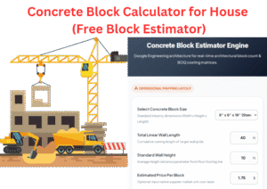 Concrete Block Calculator For House